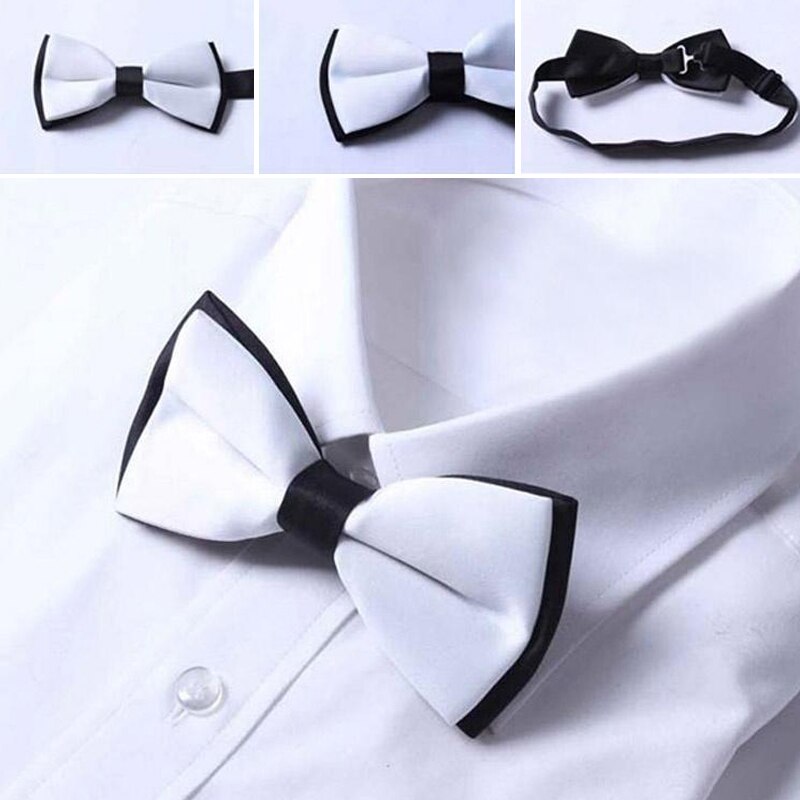 Pajaritas de satén para novio, lazos lisos ajustables para boda, , esmoquin, corbata de mariposa de negocios para niño