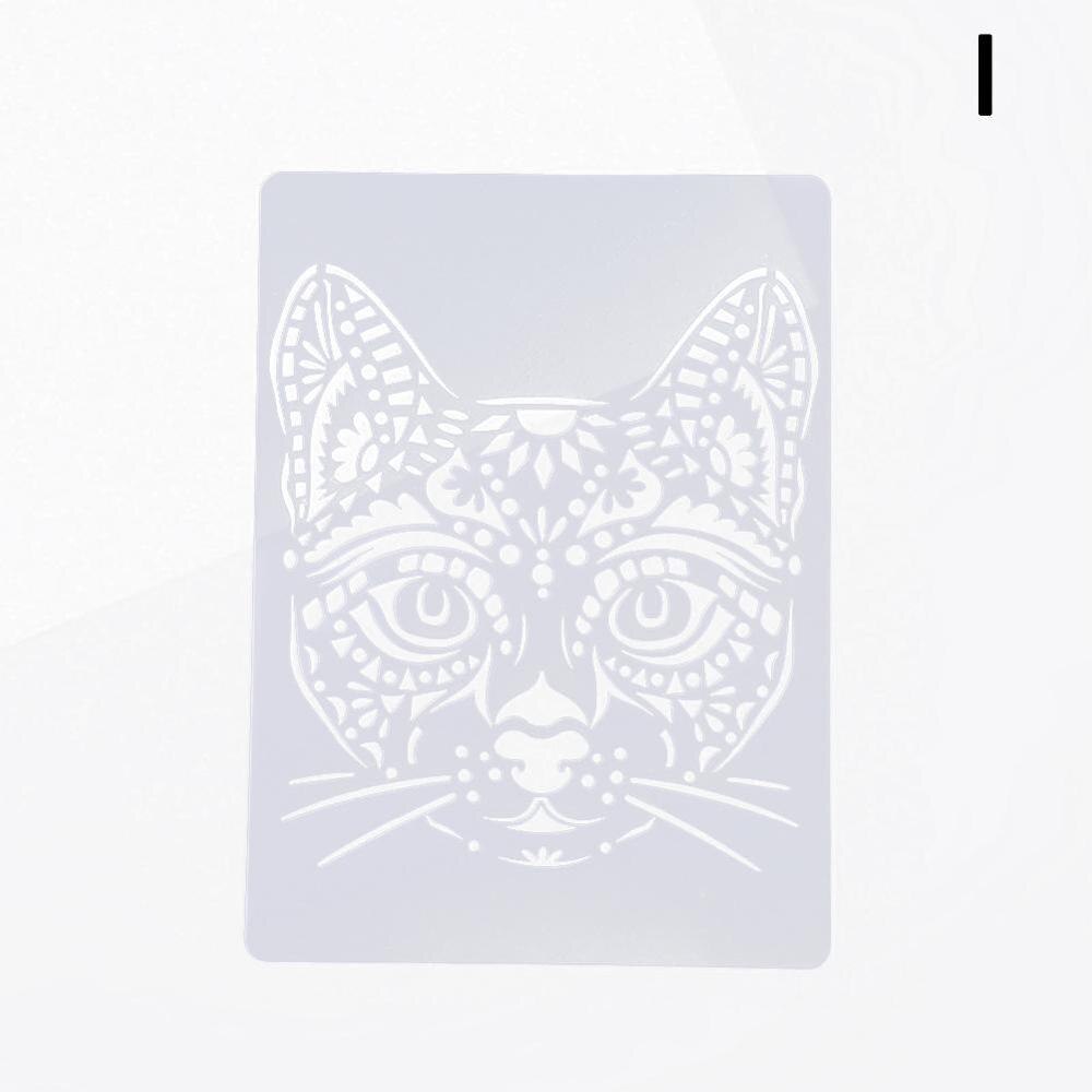 1PC Animals Drawing Template Ruler Animals Hollow out Template Stationery Drawing Figure Ruler Painting With Scratch Paper: I