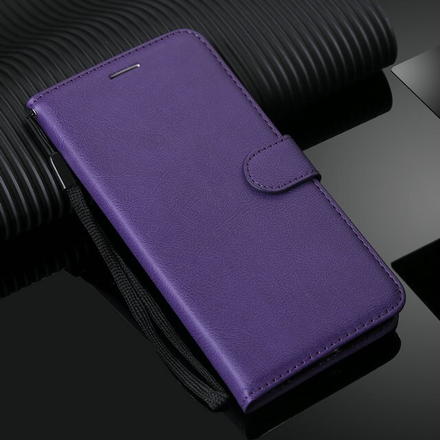 Funda de cuero de lujo para Samsung A10, funda de Samsung Galaxy A10, billetera con tapa, funda protectora 360 para Samsung A10, 10A SM-A105FD: Púrpura