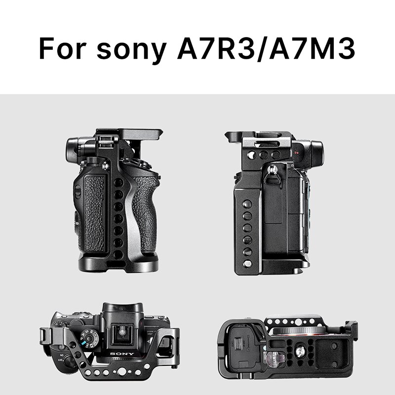 UURig Metallo gabbia rig per Sony A73 A7III A7R3 A7M3 rig con Arca svizzero e Arri Foro Estendere Freddo scarpa montare Mic Luce