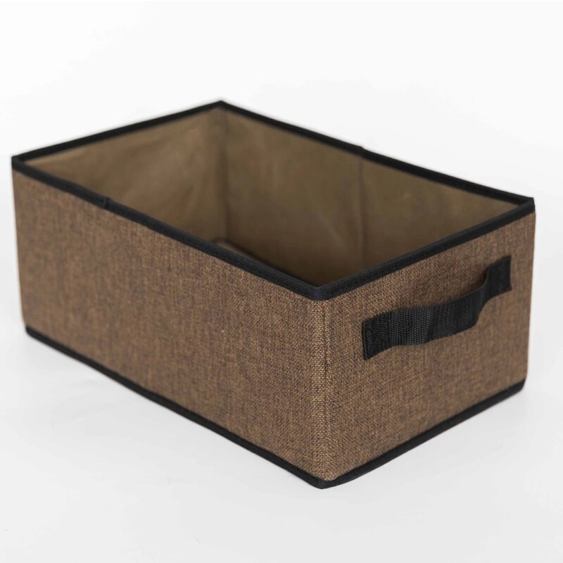 Foldable Clothes Storage Box Cloth Underwear Organizer Linen Cotton Fabric Sweaters Socks Box Closet Wardrobe Drawer Organizer