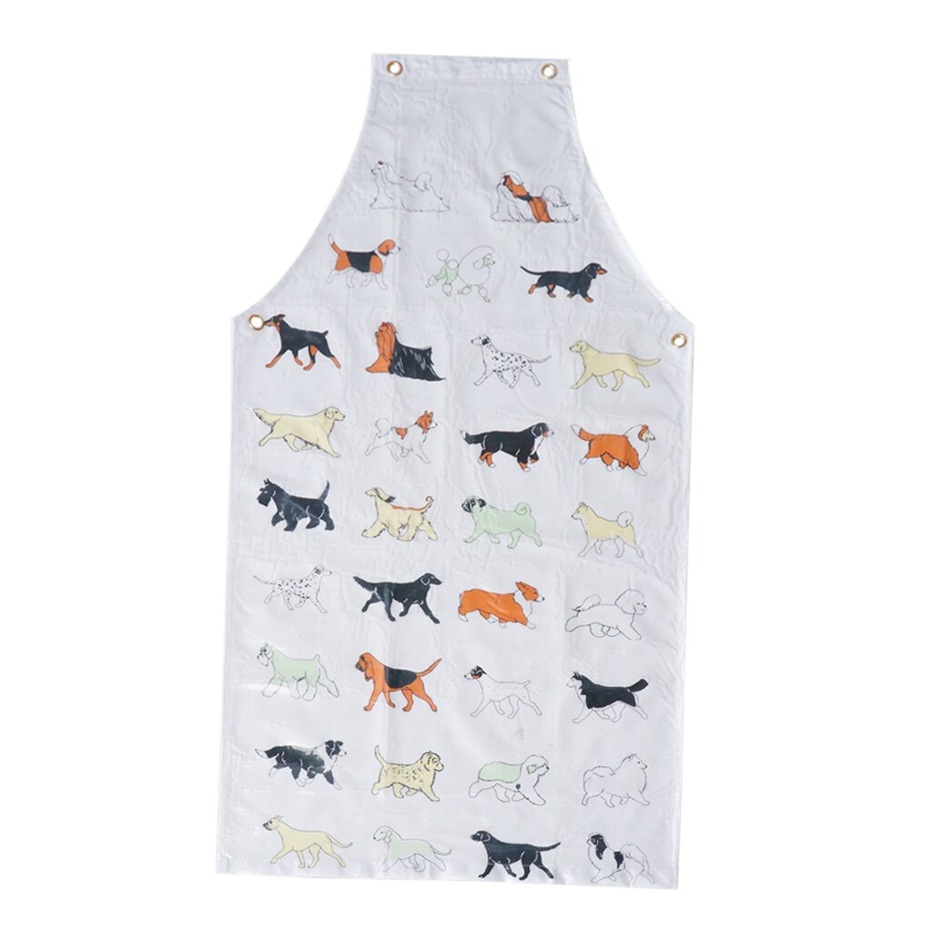 Waterproof Aprons Anti-adhesive PVC Aprons For Groomers, White
