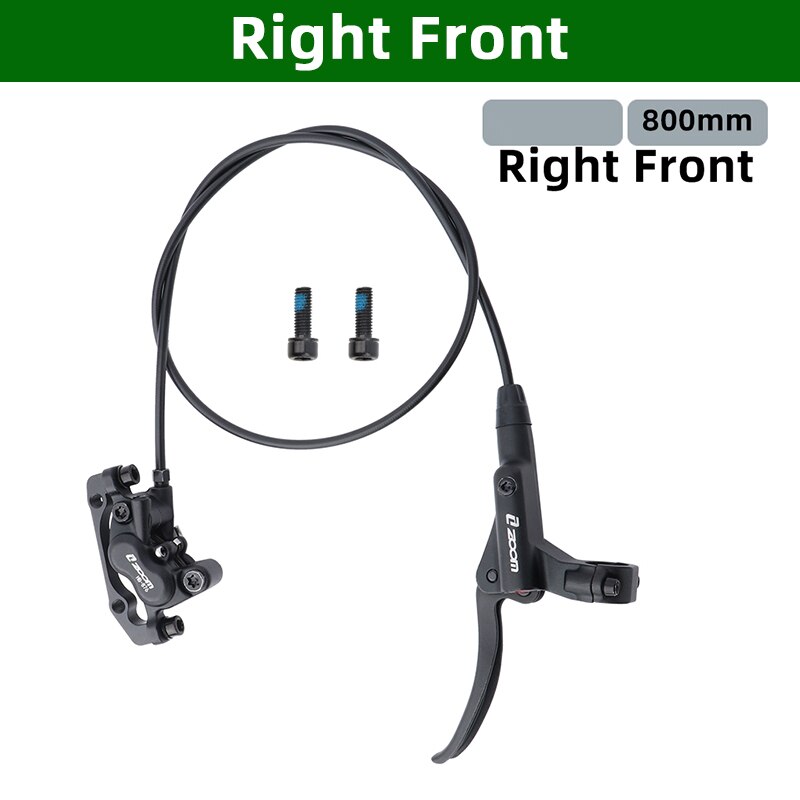 Zoom Hb876 Mtb 4 Piston Aluminium Alloy Hydraulic Oil Pressure Brake 800/1400mm Mountain Bike Brake With Resin Brake Pads: black right front