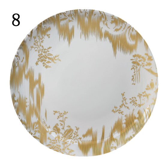 Europese Equatoriale Jungle Plaat, Bloem, Vogel, Dier Keramische Decoratie Vlakke Plaat, Model Kamer Decoratie, muur Opknoping Plaat: Black