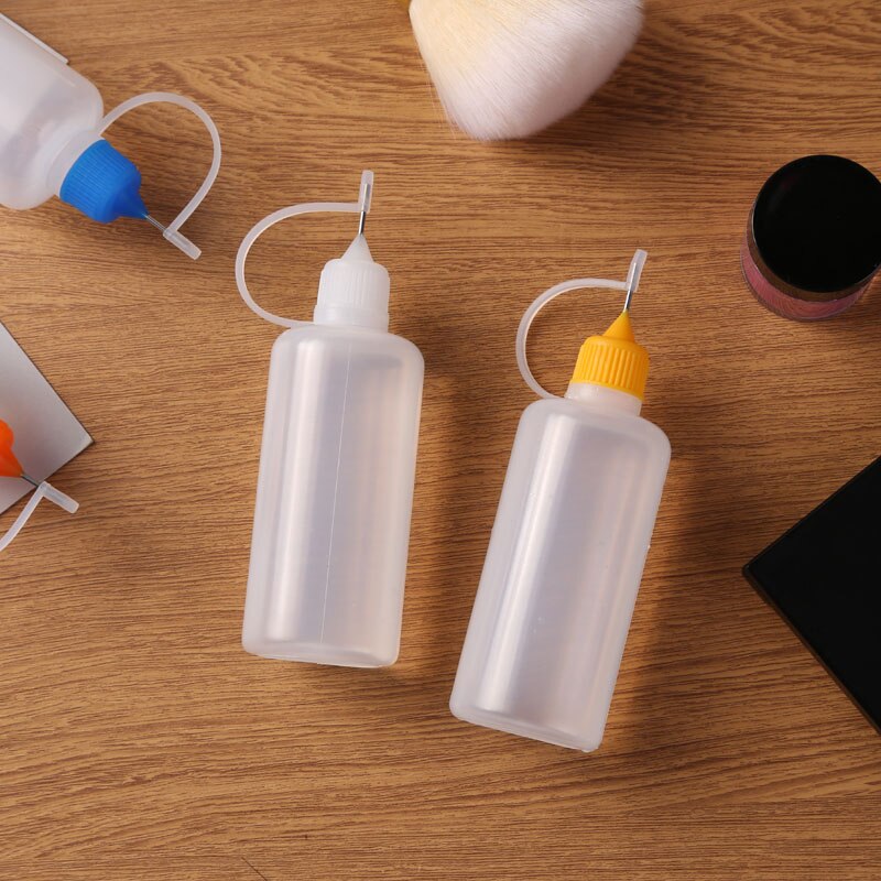 5Pcs 10-60Ml Empty Applicator Needle Tip Bottles Can Be Glue Applicator Paint Eye Liquid Needle Tip Bottle Scrapbooking Craft