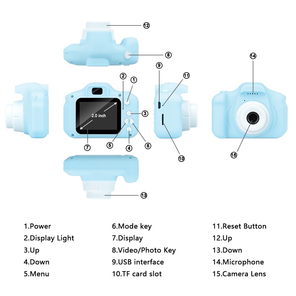 Nuevas cámaras de reproducción de vídeo fotográfico recargables baratas para niños juguete para niñas 32GB Mini cámara para niños de cumpleaños para niños