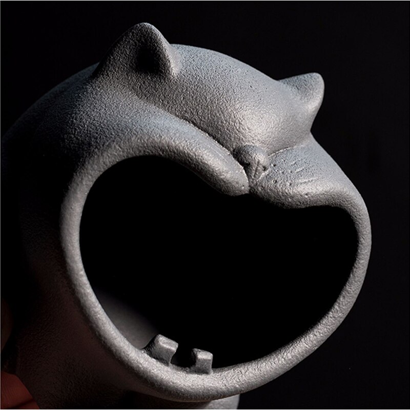 Nordic Art Retro Ceramic Small Animal Ashtray Anti-fly Ash Simple Living Room Office Ashtray Multi-functional Storage Ornaments