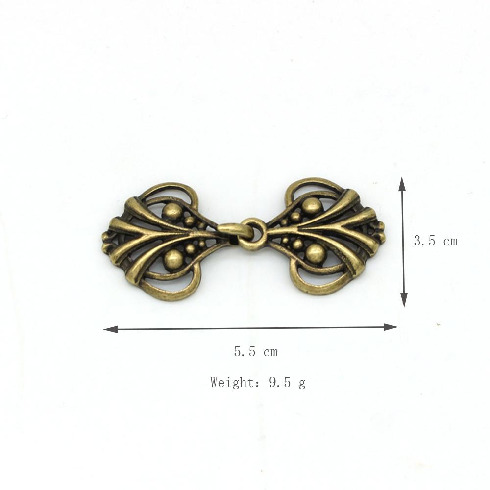 1 paar 35X55mm Metall Schnalle retro Haken Geschmack Für Mantel NäHenne-Auf Haken Verschluss DIY Mantel Kleid Geschmack Dekor schnalle