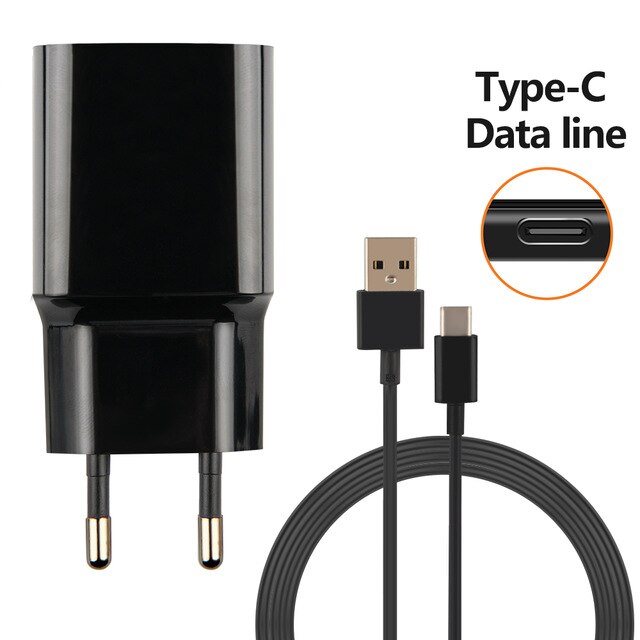 Xiaomi 18W caricabatterie rapido QC 3.0 caricatore USB tipo-c per Xiaomi Redmi Note 7 8 Pro 9 S Redmi 8 8A Mi 8 Lite 9 SE Max 3 Poco X3 M3: Charger Cable Black