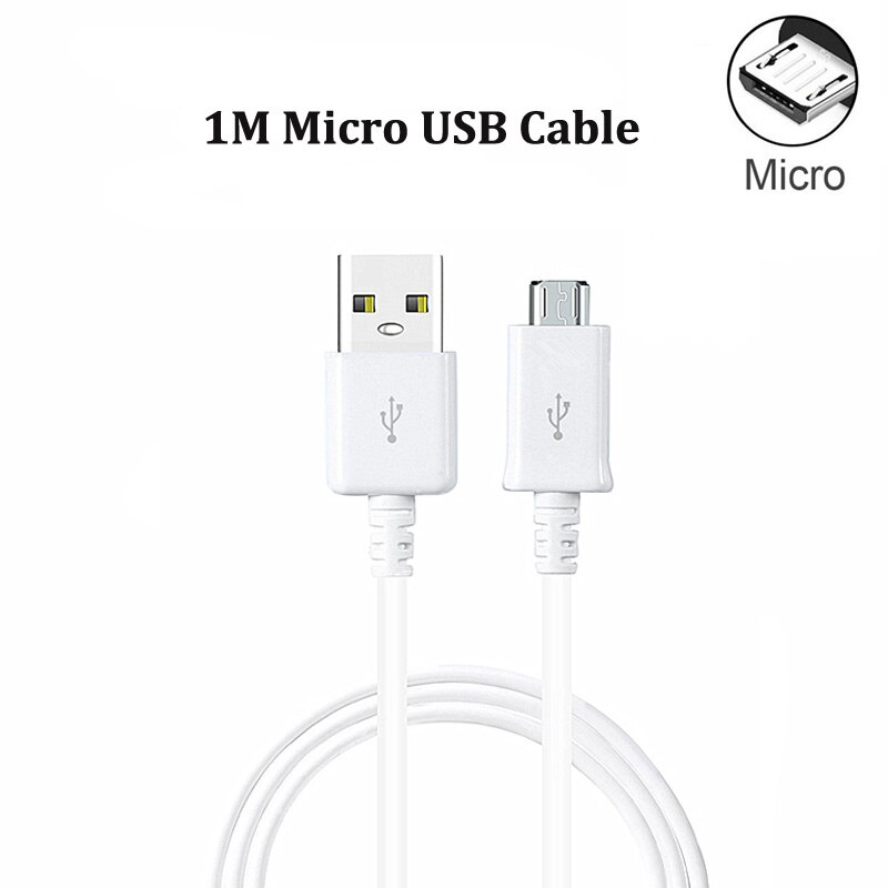 Cargador de Cable USB con enchufe europeo, adaptador de cargador de pared de viaje para teléfonos móviles Huawei P30, P20, P10, P9, P8 Lite , Honor 7S, 8S, 7A, 7C, 8A: 1m For Micro