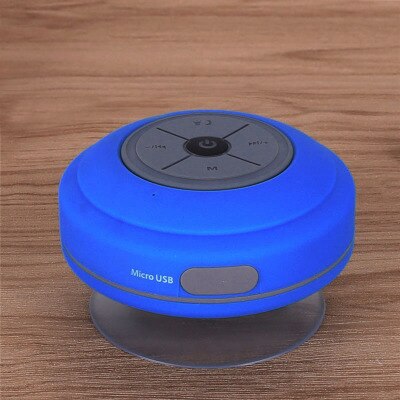 Wireless Portable Bluetooth Speaker Cool Shower Speaker Waterproof Bluetooth Shower Speaker Hands-free Car Portable Speaker: blue