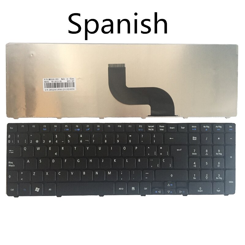 En/sp/fr/US/UK/it/PO keyboard for Acer Aspire 7250 7552 7552G 7750 7750G 7751 7751G 5542n 5542W 7735z 5733 5733z 5739 5739G: SP