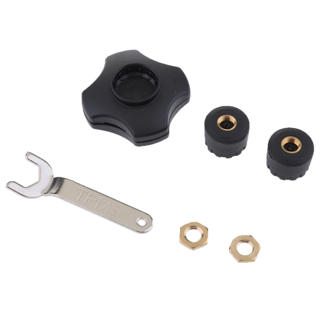 Tyre Pressure Monitor System TPMS Bluetooth Car Motorcycle 2 Cap Sensors