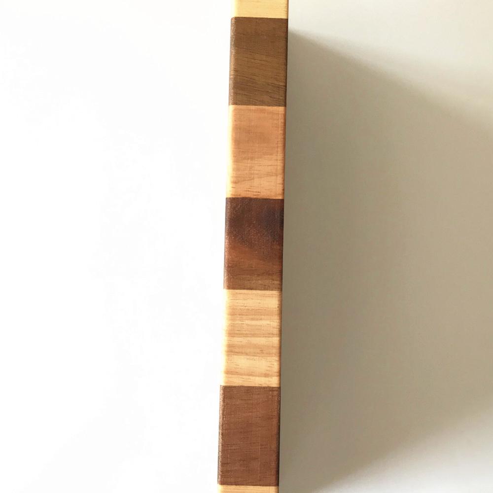 Planche à découper rectangulaire en bois d&#39;acacia, bloc de boucher de Grain