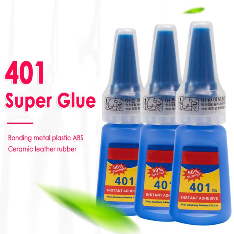 Colle adhésive 401 Super forte pour ongles, 20g, produits en bois faits à la main, pour la maison, le bureau, l'école