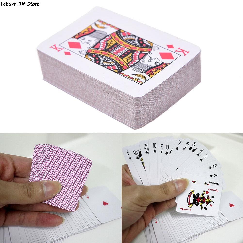 Mini juego de cartas de póker para toda la familia, juego de viaje de 5,3x3,8 Cm