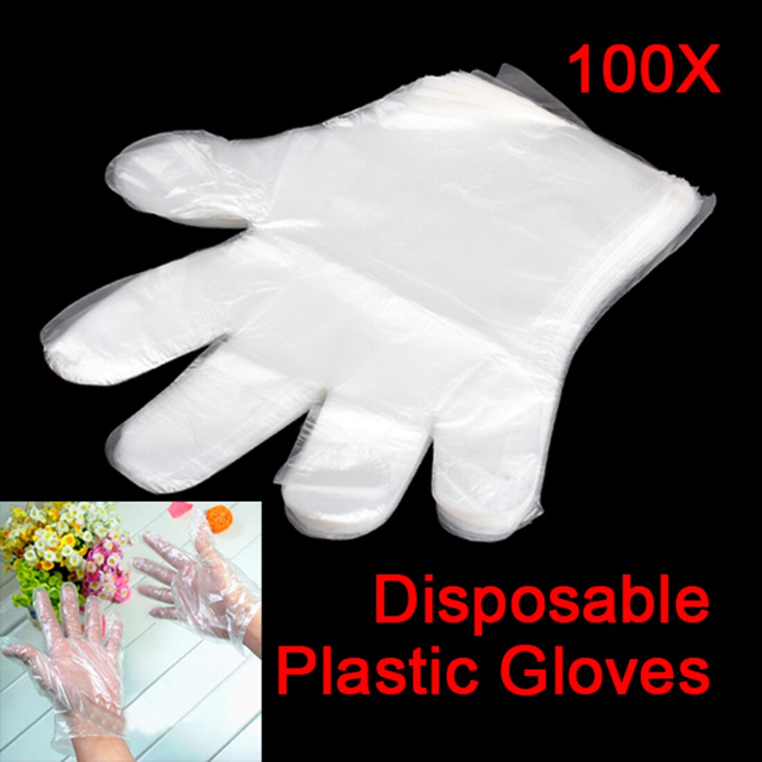 100Pcs Milieuvriendelijke Wegwerp Handschoenen Voor Voedsel Schoonmaken Koken Bbq Clear Handschoenen Verwijdering Handschoenen Keuken Accessoires: Default Title