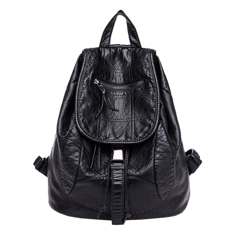 Chuwanglin Washed leather backpack women Simple travel bags casual school bag mochila feminina Daily backpacks A6890