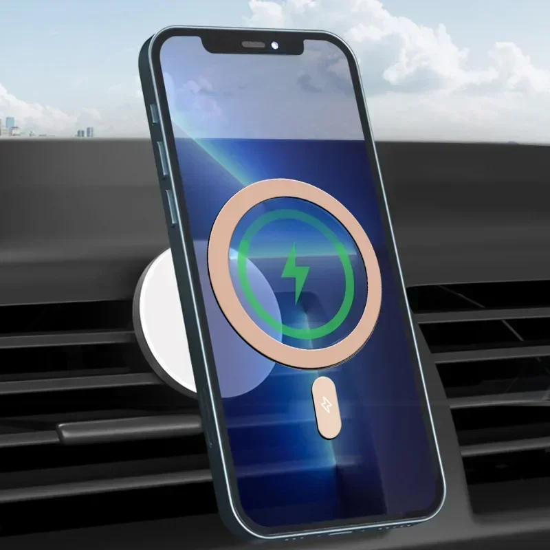Magnetic Metal Plate Ring for Apple Magsafe Wireless Charger Iron Sheet Magnet Car Phone Holder Sticker for IPhone 15 14 Pro