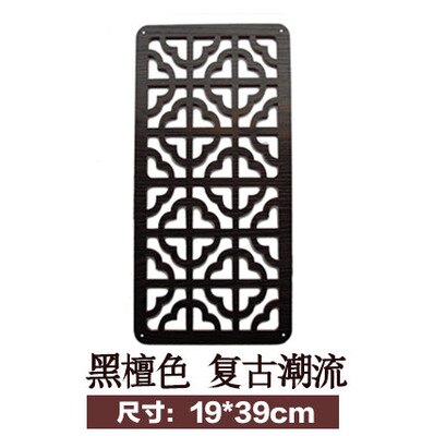 Chinese solid wood screen folding decoration partition hollowed hanging screen screen partition 19X39cm: 12