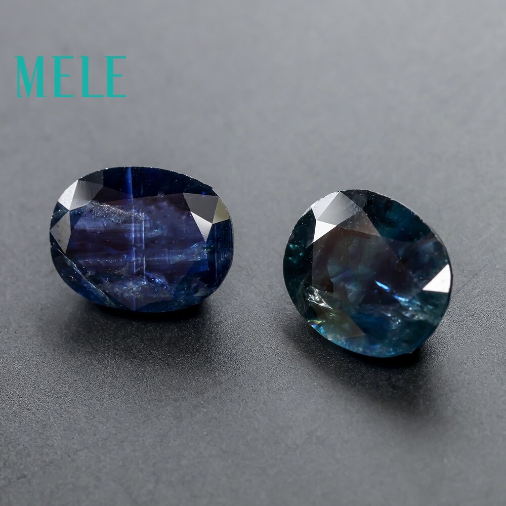 Natürliche Blaue Saphir lose edelstein für schmuck machen, 4*6-6*8mm oval cut 1-2ct 2 stücke feine schmuck DIYstones mit Hoher