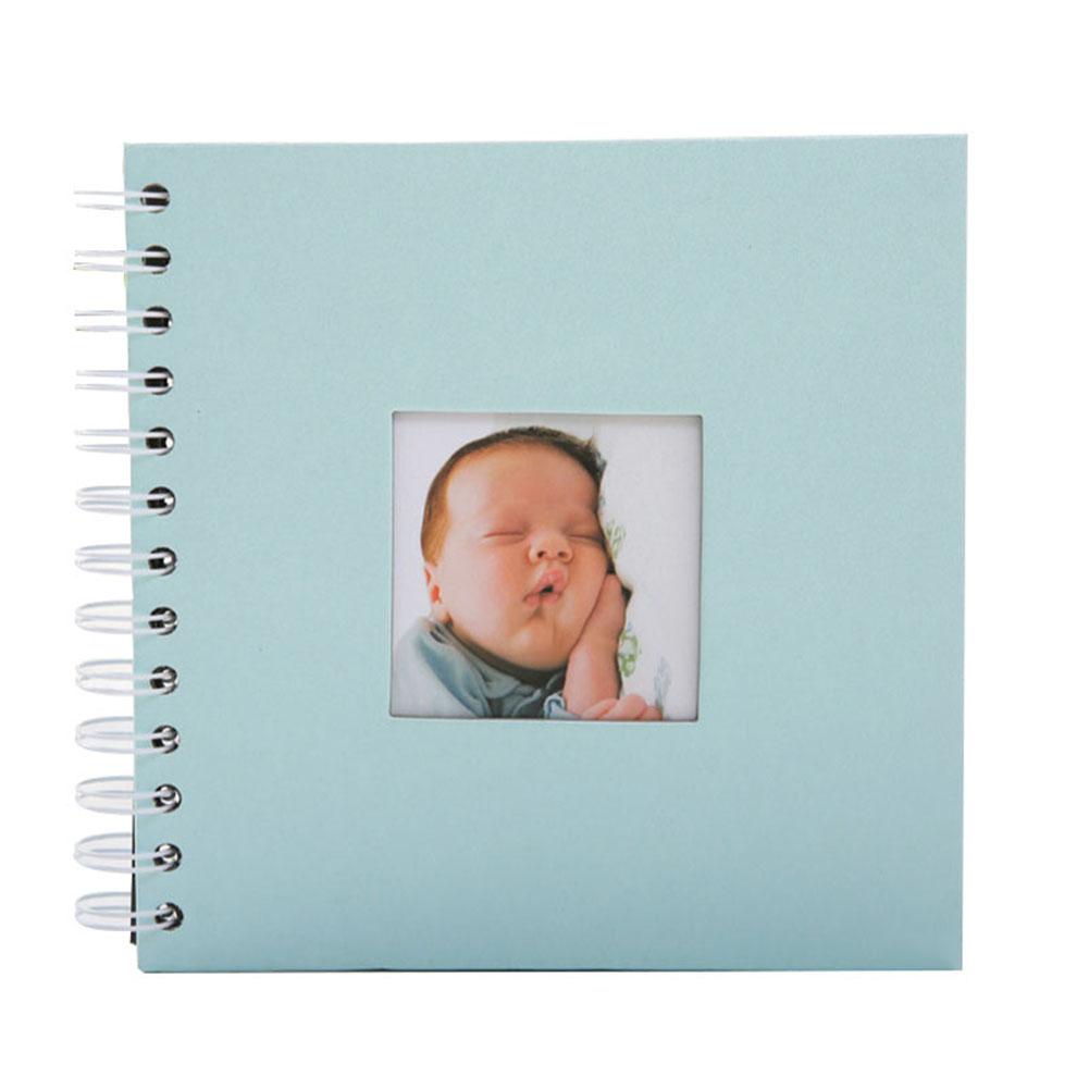 20 Pages Family Photo Album Children Baby Growth Memory Storage Holder Scrapbook Birthday Home Decor DIY: Blue