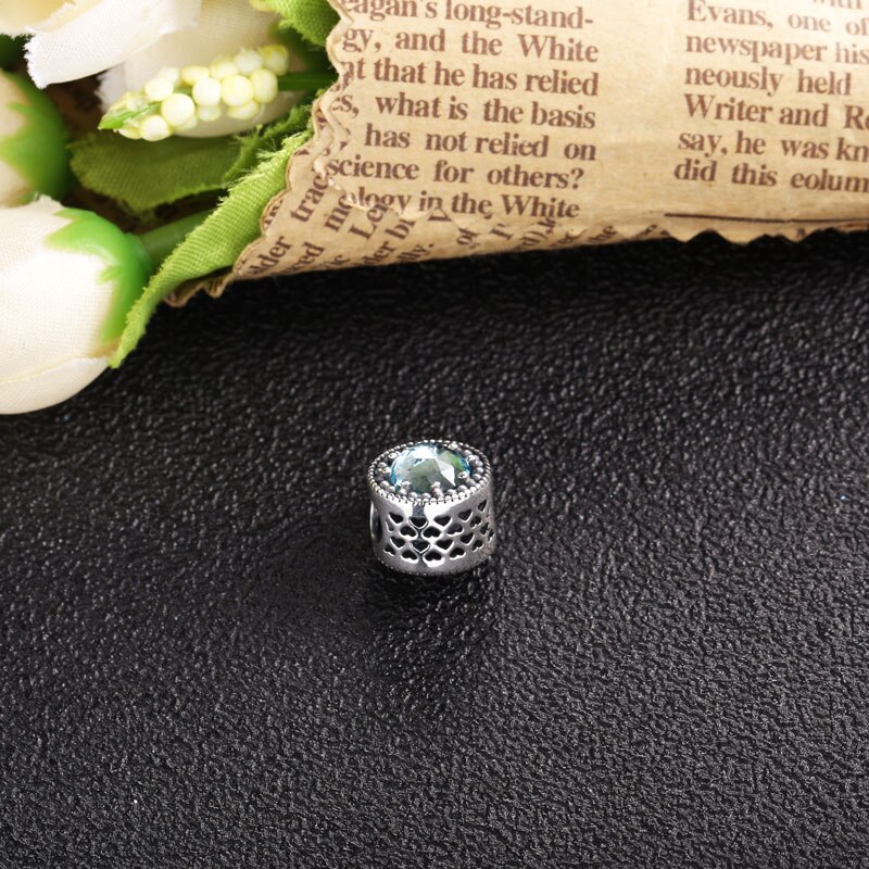 Moonmory 925 srebro w kształcie serca głęboki niebieski dla DIY bransoletka dziurawy wisiorek w kształcie gwiazdy oryginalna piękna biżuteria prezent na boże narodzenie