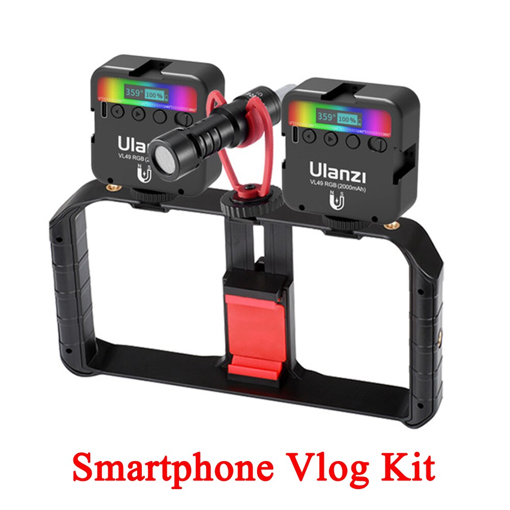 Ulanzi VL49 RGB Tasche LED Video Licht Fotografie Füllen Licht 2500K-9000K Dimmbare CRI95 + Gebaut-in Batterie mit Kalten Schuh Halterungen