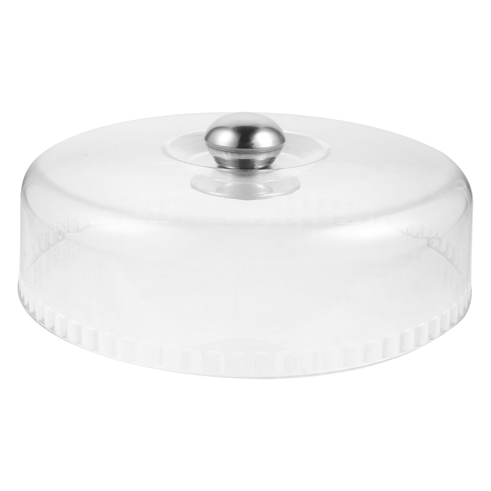 Transparent Lid Snack Tray Cover Cake Display Stand Cake Cover Transparent Dessert Lid Cake Stand Cover Bakery Dust Cover: 28CM