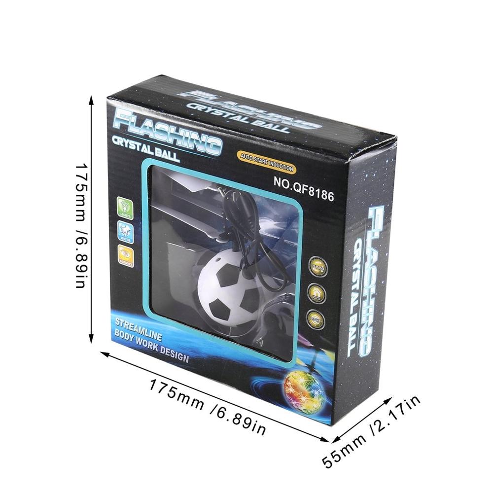 Lichtgewicht infrarood inductie vliegende flits disco magische led voetbal podiumlamp helikopter kinderspeelgoed voor kinderen