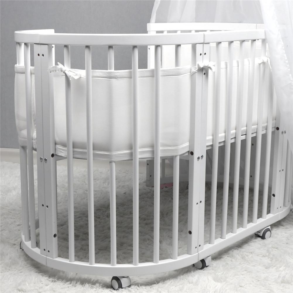 Baby krybbe kofanger åndbar bomuld anti-kollision krybbe liner seng hegn til at sove