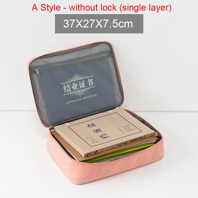 Bolsa de tickets para documentos de viaje, organizador de archivos de gran capacidad para certificados, uso doméstico para viajes, para almacenar artículos importantes, caja de almacenamiento: A Orange