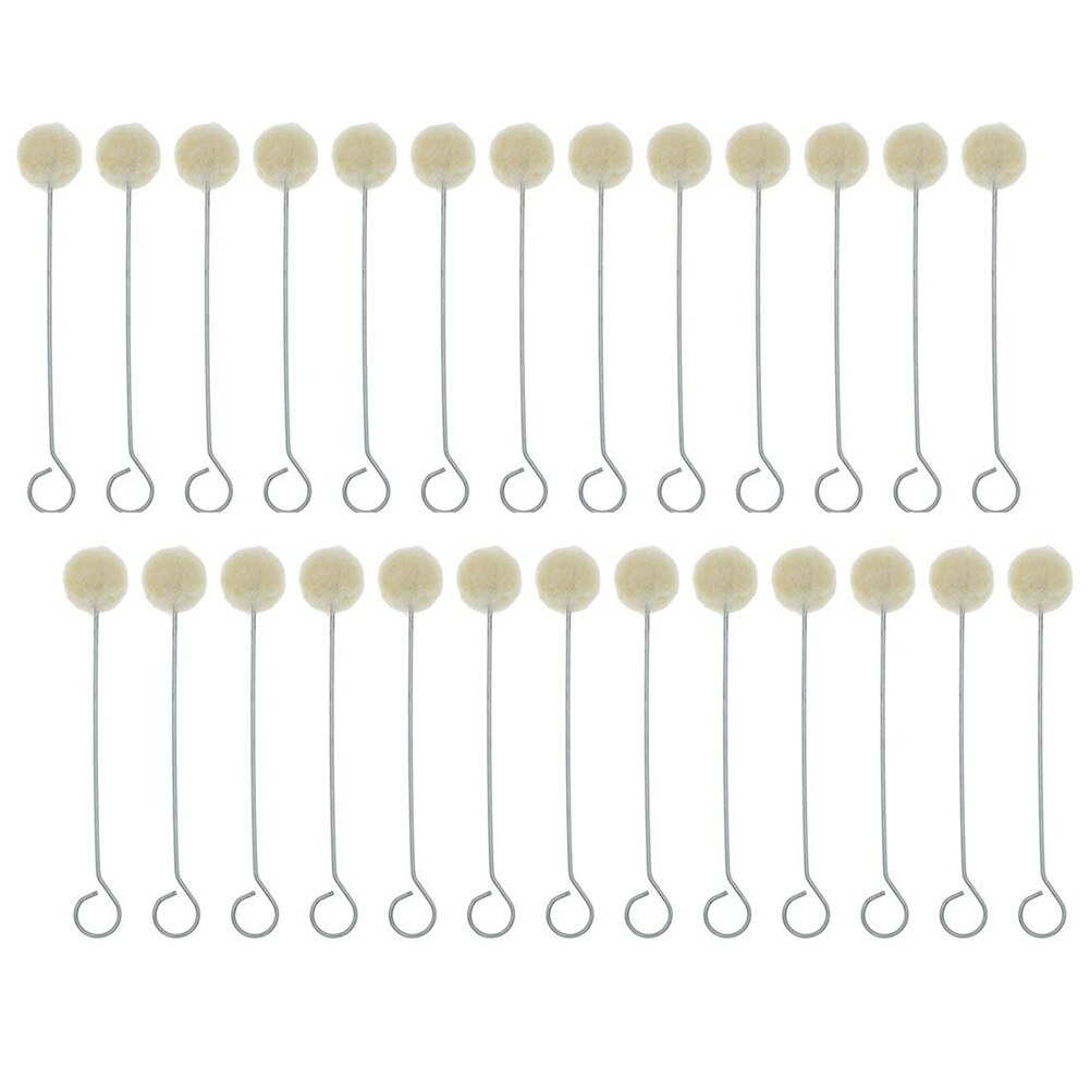 50 Stuks Wol Daubers Bal Borstel Lederen Dye Dauber Verven Applicator Met Metalen Handvat Voor Diy Ambachten Projecten