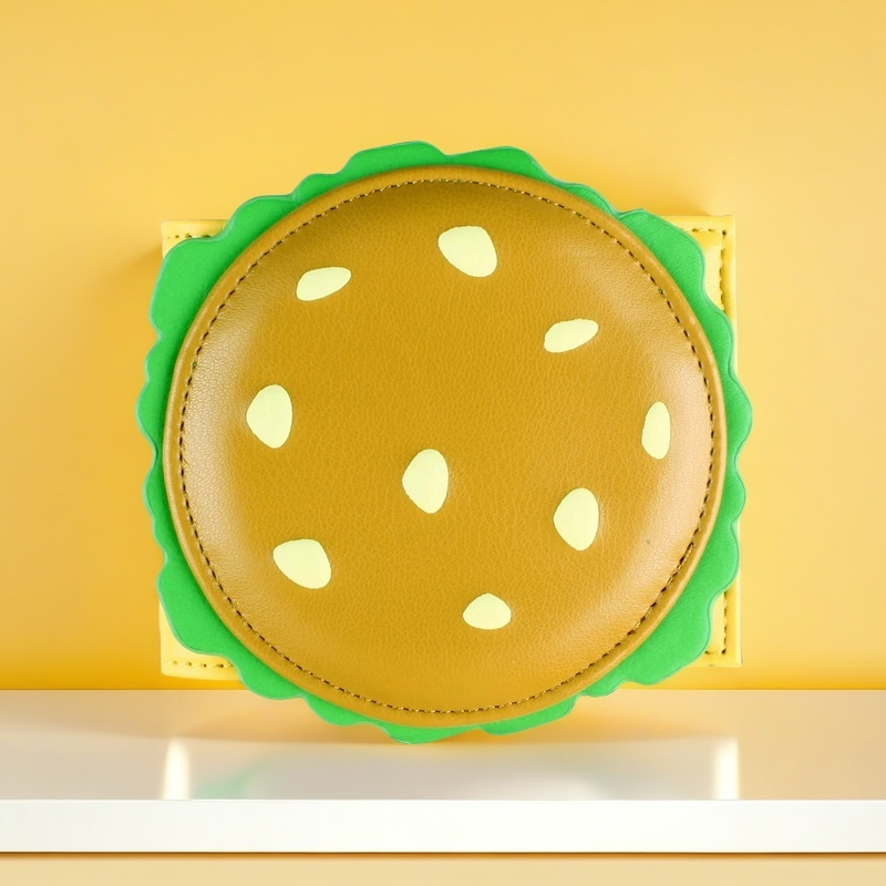 Burger shaped cute women's wallet men's ID card holder a standout item: Default Title