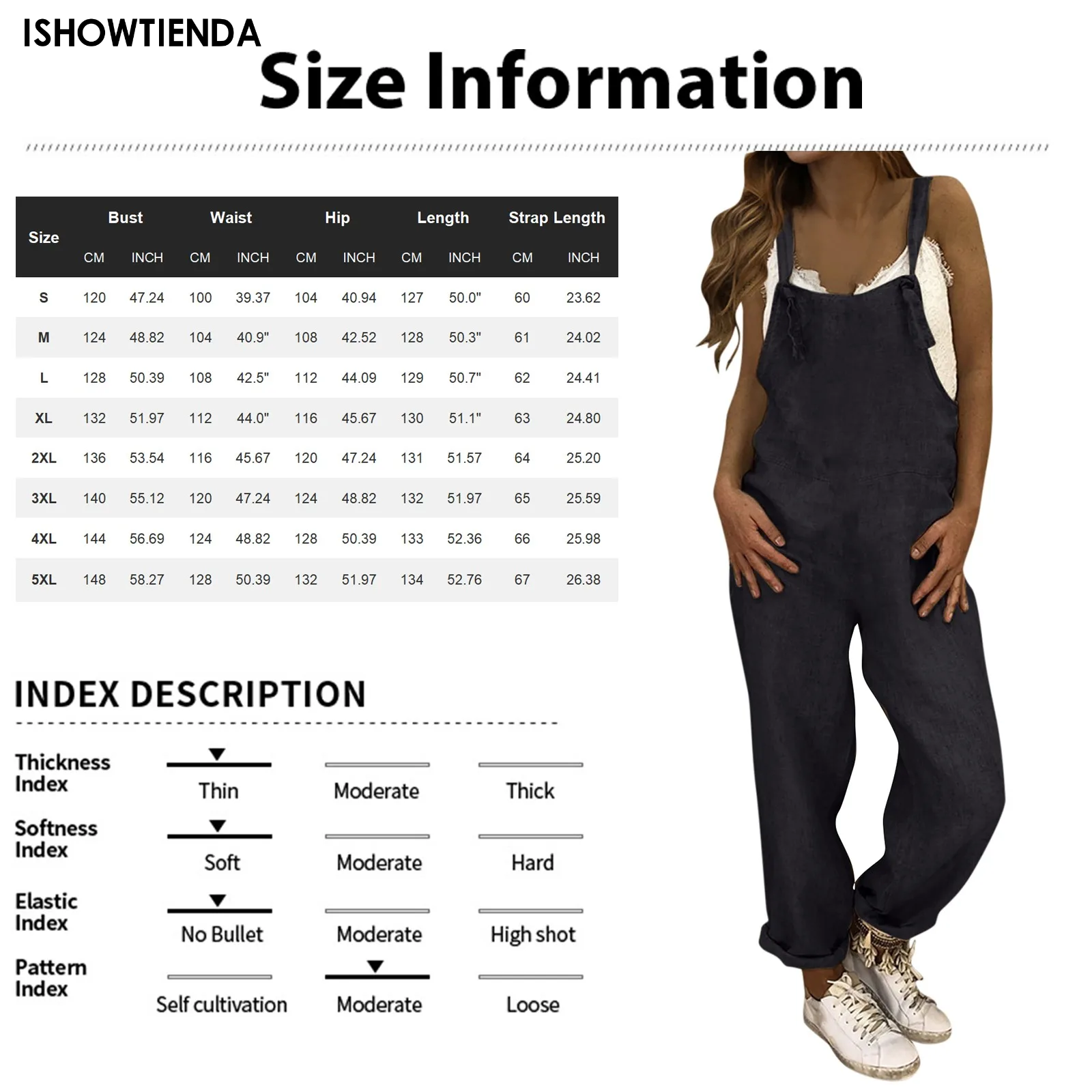 Jumpsuit plus size ensfarvede vide ben kvinder jumpsuit sommer afslappet løs ærmeløs lommer hagesmækken overalls sparkedragter