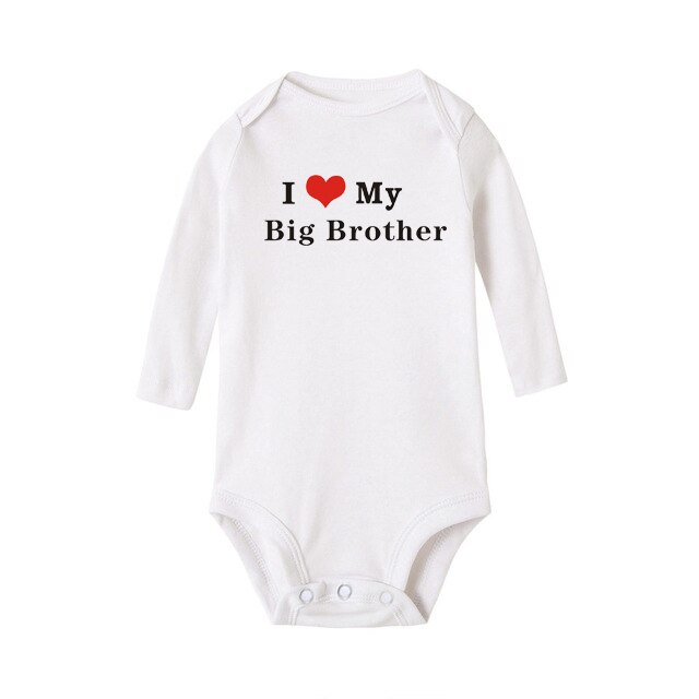 IK Hou Mijn Grote Zus Grote Broer Grappige Baby Bodysuit Katoen Lange Mouwen Body Baby Meisje Onesie Baby Baby Boy jumpsuit Kleding: big brother / 18m