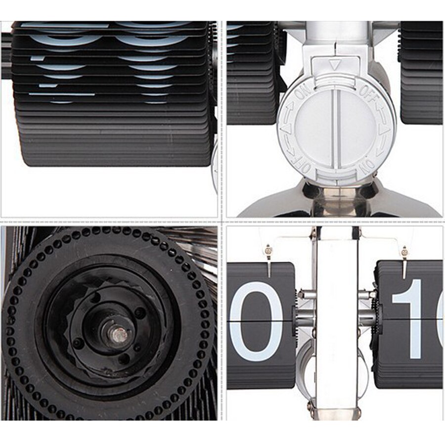 Retro Style Flip Desk Shelf Clock Classic Mechanical Digital Display Flip Clocks Battery Powered - Home & Office Decor