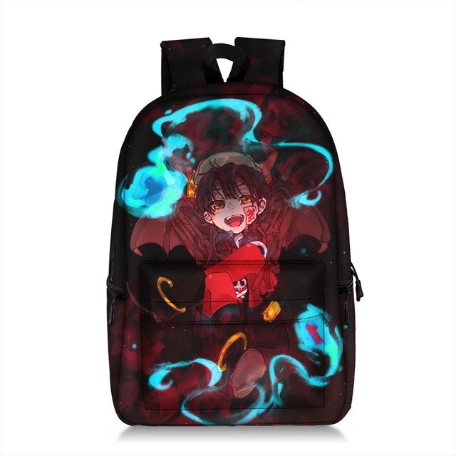 Mochila Wc-bound Jibaku Shounen Hanako-kun Zaino Capacità Sacchetto di Scuola Anime Bookbags Tela per il Maschio e Femmina gli studenti: 11