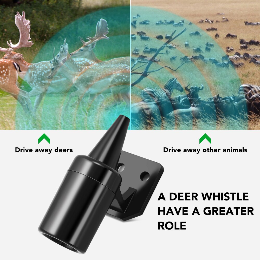 Animal Alert 2PCS Car Detachable Ultrasonic Deer Snake Alert Sound Alarm Wind Power Animal Repeller