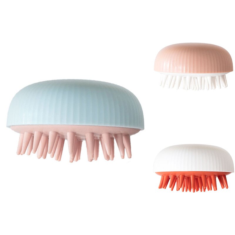 Massage Borstel Drie Gaten Zachte Siliconen Shampoo Borstel Nat En Droog Antislip Massage Borstel