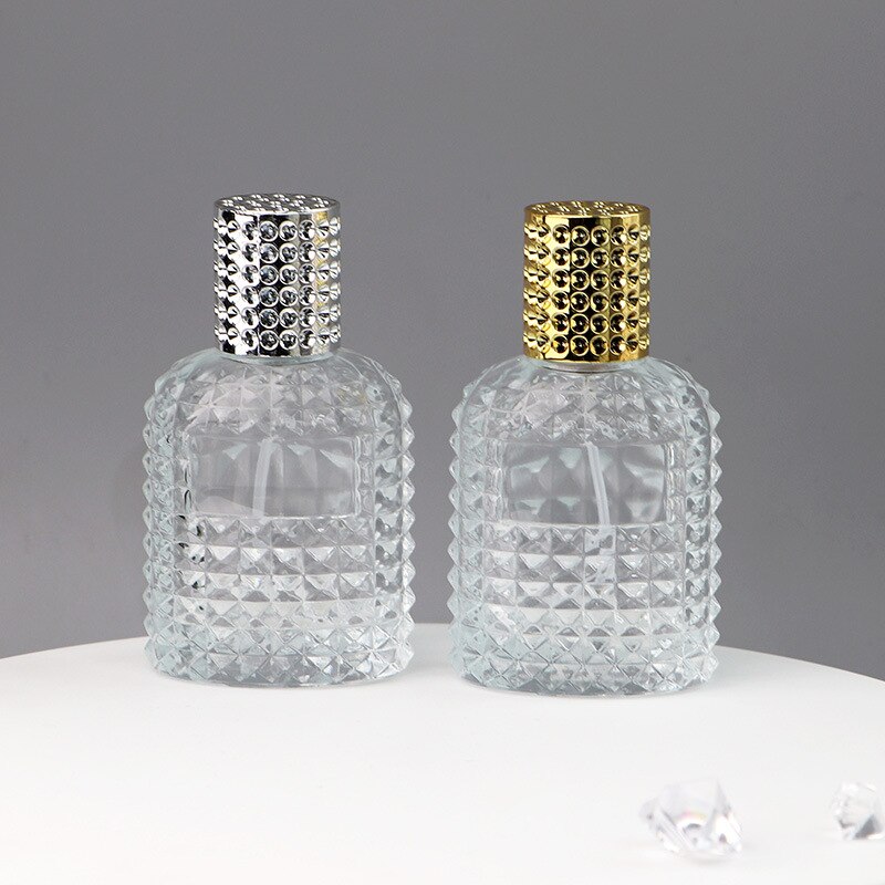 Parfymflaska genomskinlig fyrkantig glasflaska tom sprayflaska 30ml/50ml: 30ml