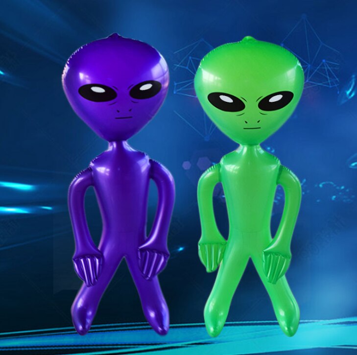 90 Cm/170 Cm Pvc Alien Opblaasbare Groene Pop Volwassen Kind Speelgoed Halloween Horror Kerst Verjaardagsfeestje Props