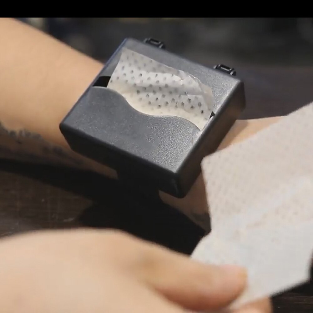 Portable Wristband Style Perm Paper Box for Salon Hair Perming Dressing Kit with 180 Sheets Curling Tissue Hair Curler Tools