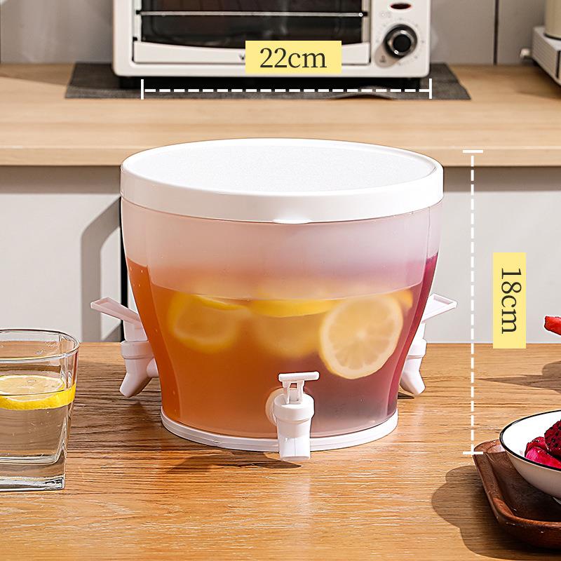 Jarra de agua fría para el hogar, tetera con grifo para fruta, cubo de agua fría, utensilios de cocina: 19x22cm-5.2L