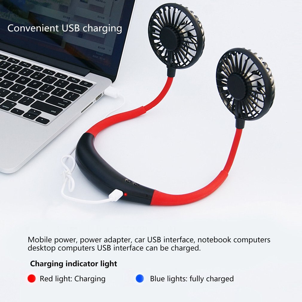 Sport ventilateur cou anneau suspendus cou paresseux aromathérapie lanterne en plein air Mini Portable pratique ventilateurs durables