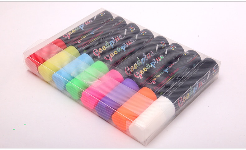 Flashcolor markør for glass whiteboard fluorescerende plate tavle plast tre papir maling markør kontor skolerekvisita