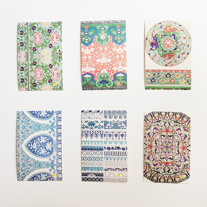 30Pcs/set Chinese Retro Pattern Postcard Chinese Style Greeting Cards Postcards Birthday Cards