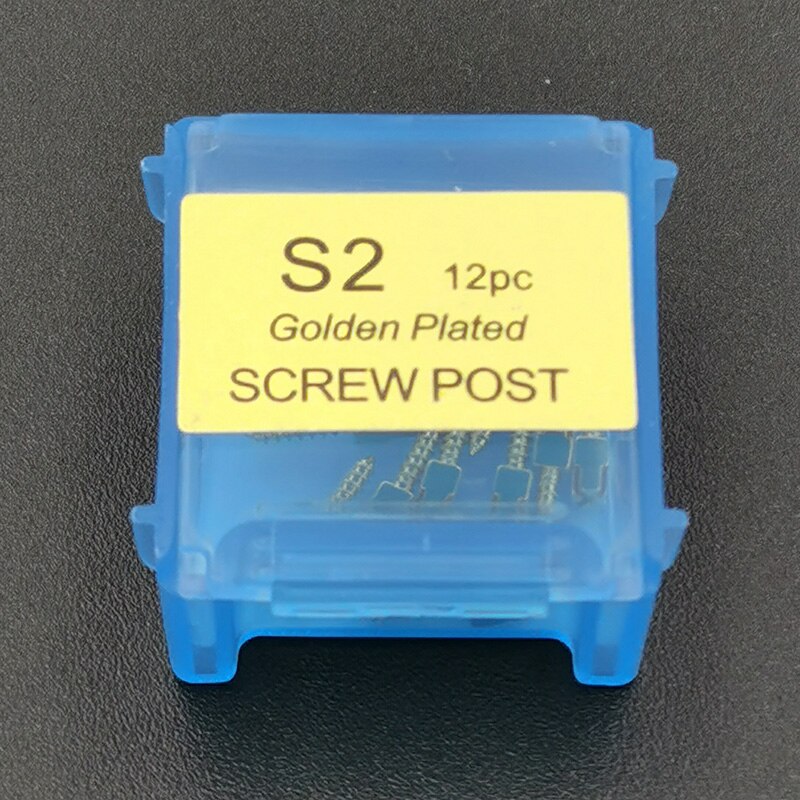 12 stücke Zahn Gold Überzogene Schraube Post S1 S2 S3 L1 L2 Edelstahl Zahn Schraube Beiträge M1 M2 M3 einzigen Paket Zahn Materialien: S2