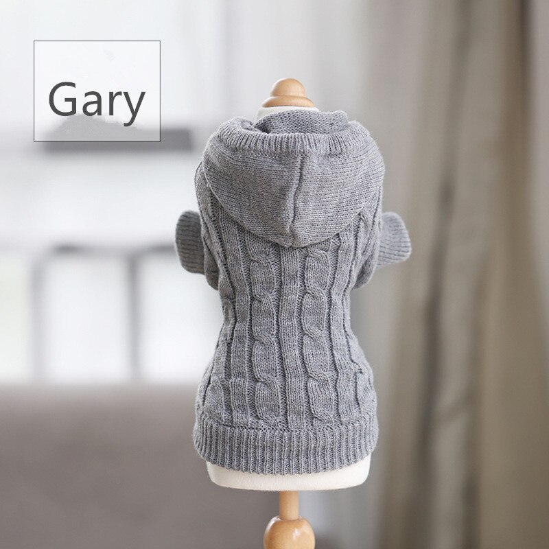 Selvopvarmende vintertøj til kæledyr europæisk klassisk kæledyrstrøje hættetrøje unisex hundesweater med klassisk aran strik frakke