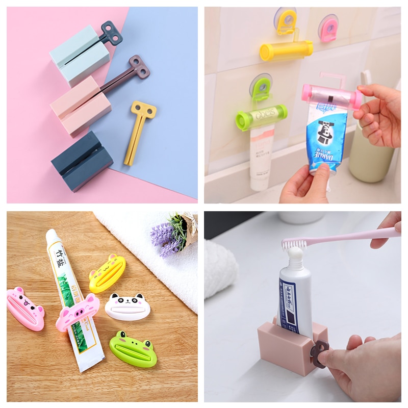 Frog Cartoon Lazy Toothpaste Tube Squeezer Holder Dispenser Bathroom Accesories Tooth Paste Plastic Stand Accessory Sets Wringer